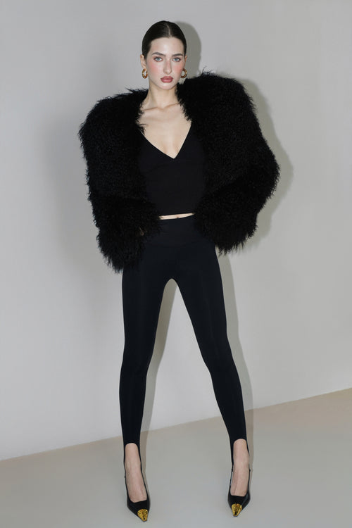 Black Shearling Coat