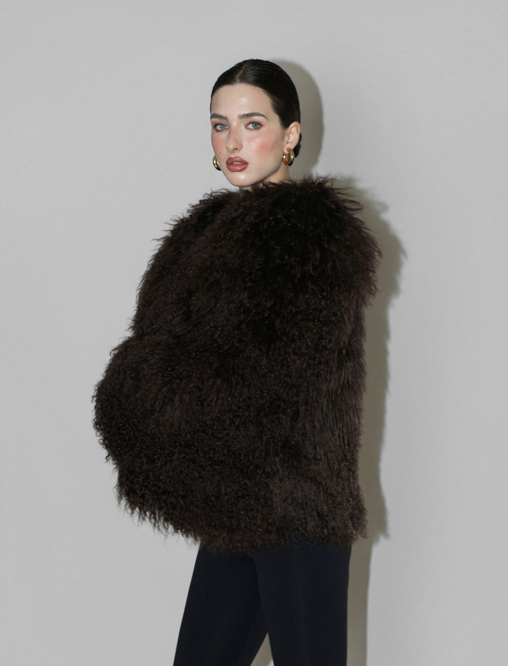 Espresso Shearling Coat