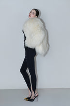 Cream Shearling Coat