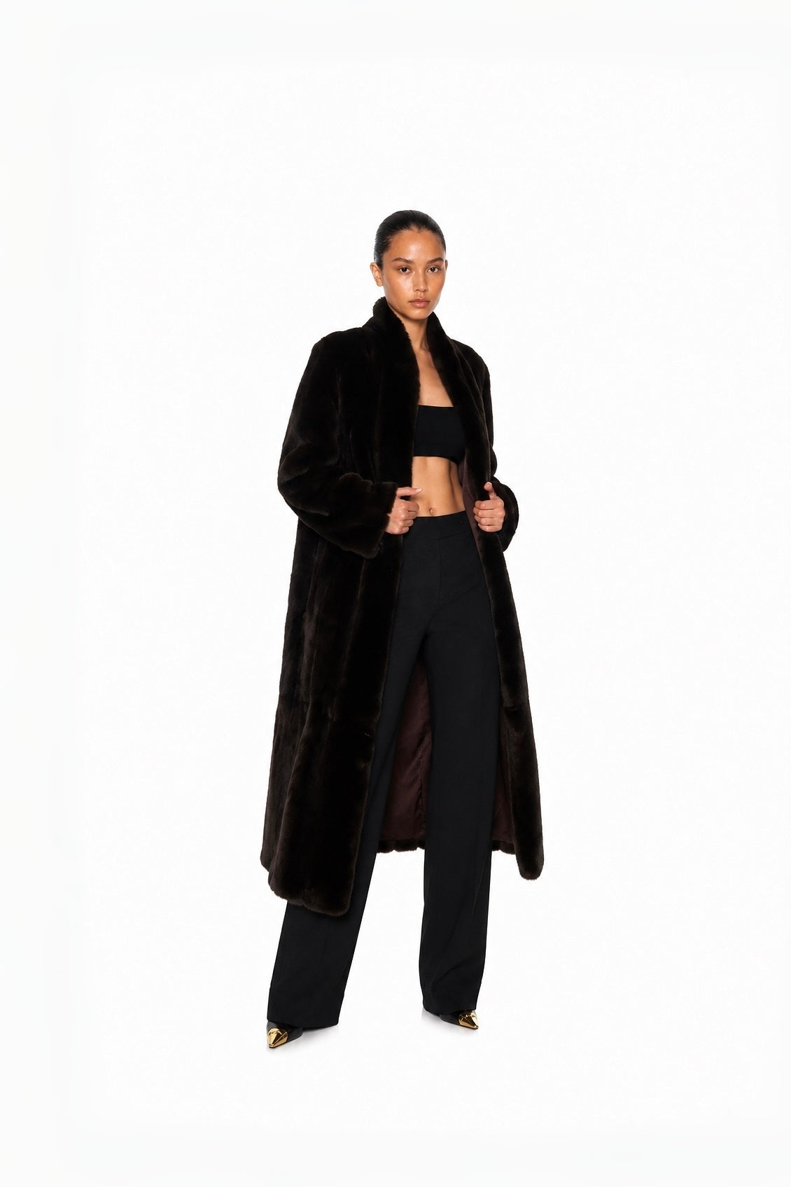 Mocha Column Coat