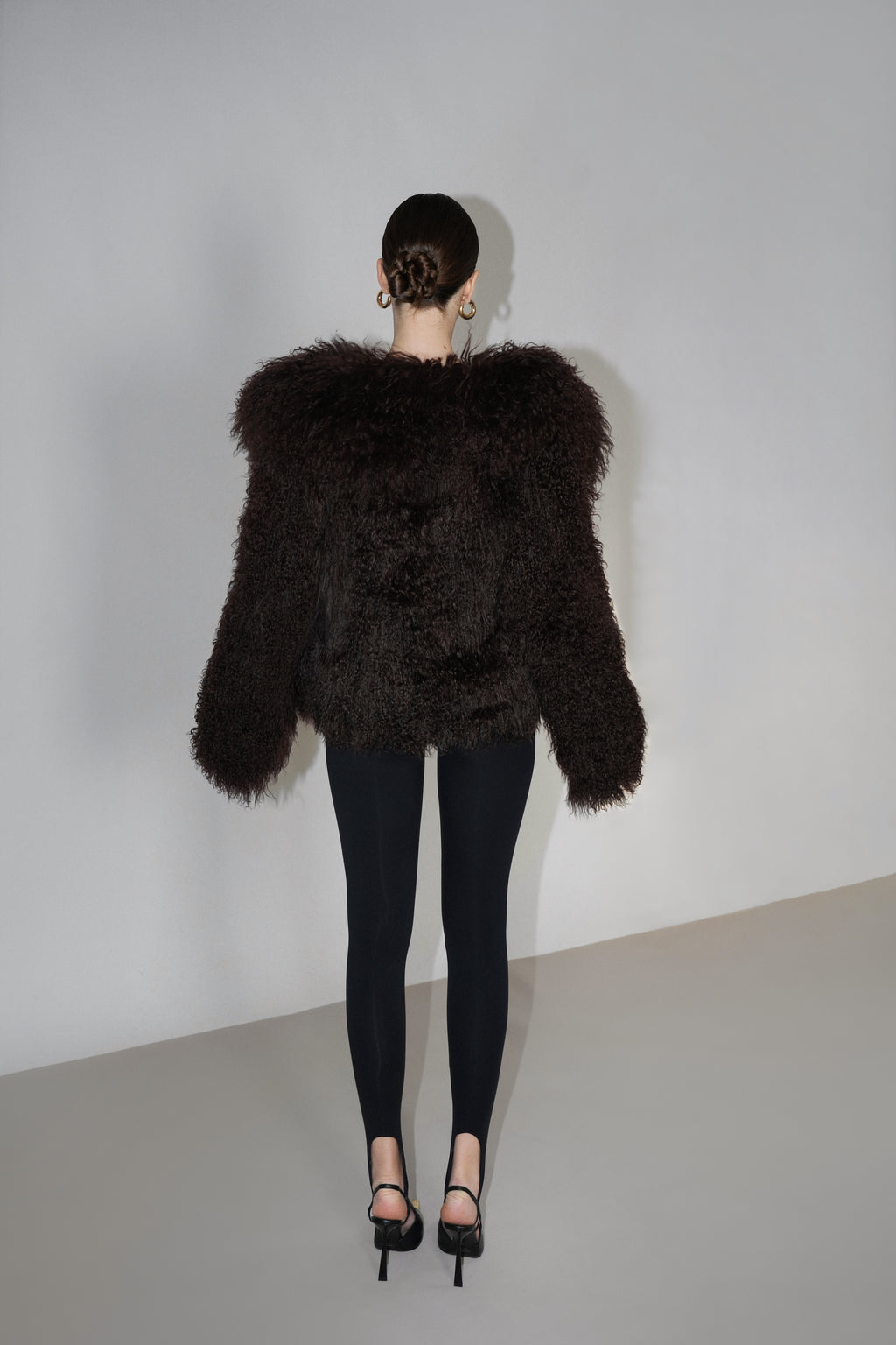 Espresso Shearling Coat