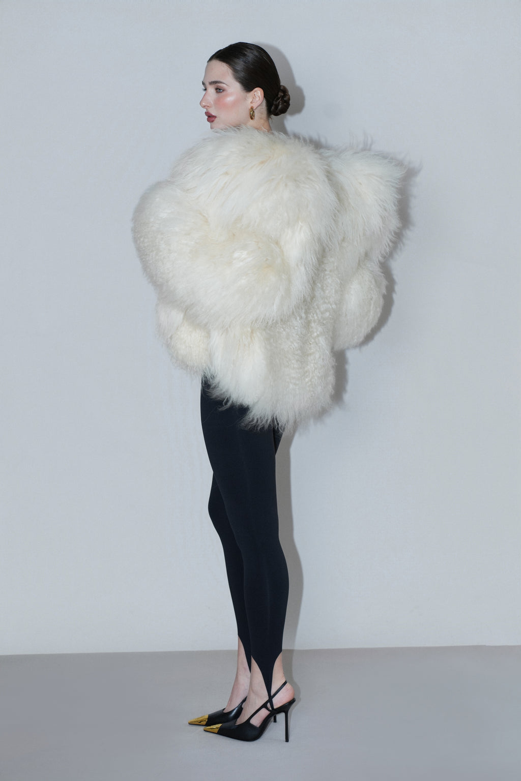 Cream Shearling Coat