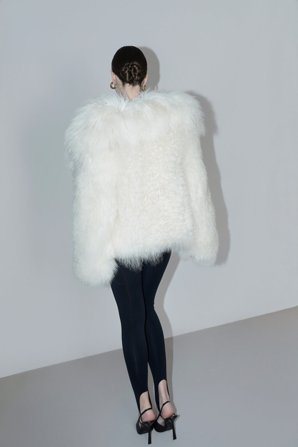 Cream Shearling Coat