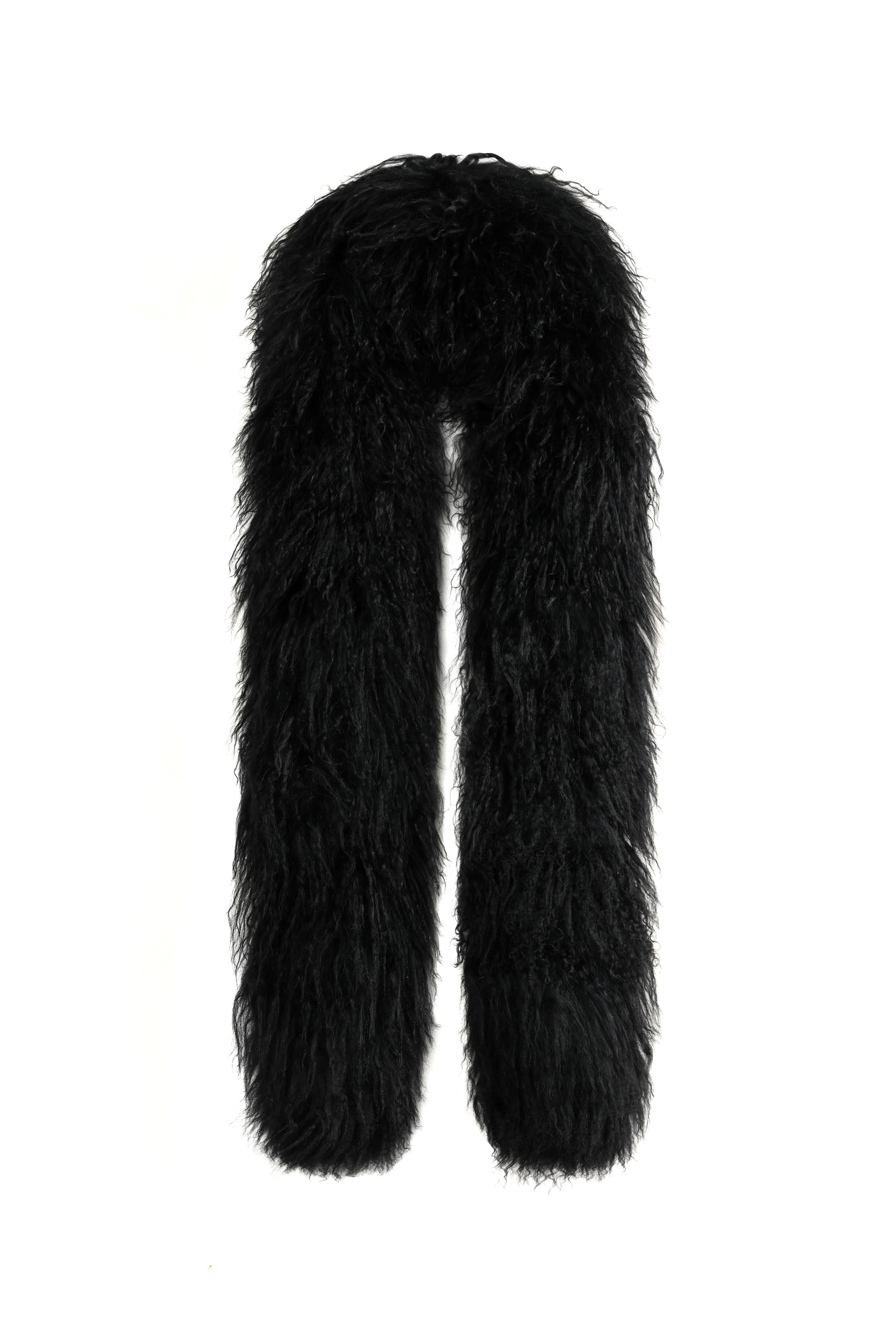 Black Shearling Scarf – Titi&gigi