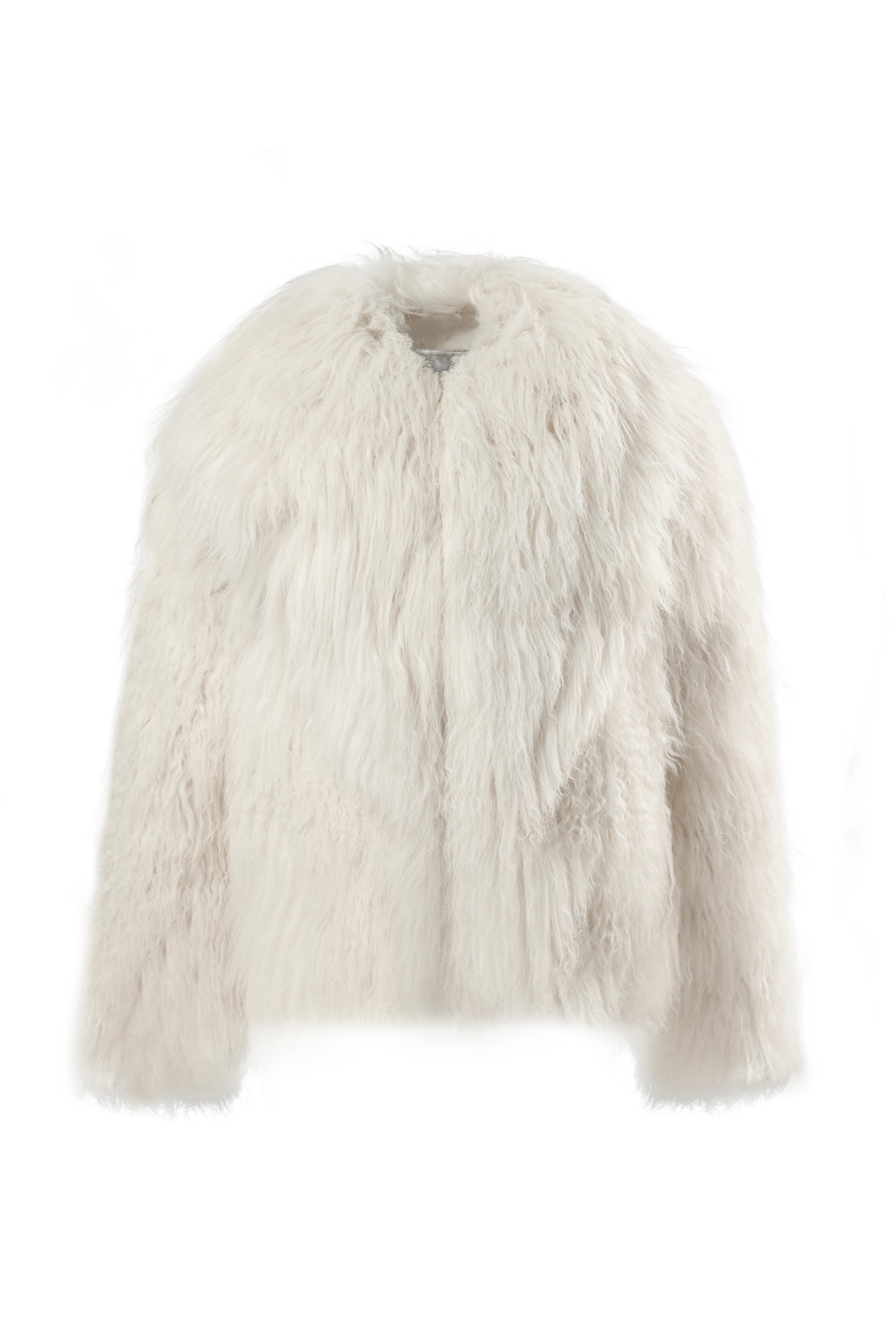 Cream Shearling Coat
