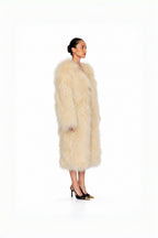 Ivory Maxi Shearling Coat