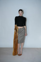 Golden Amber Fox Fur Scarf