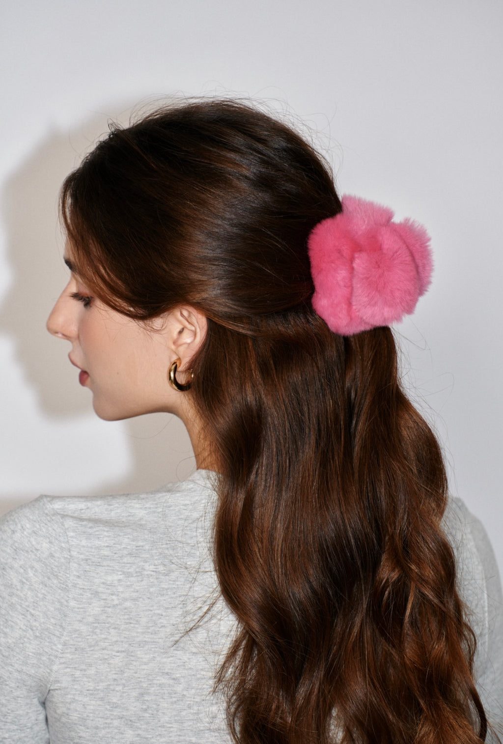 Fur Touch Claw Clip - Half Hold