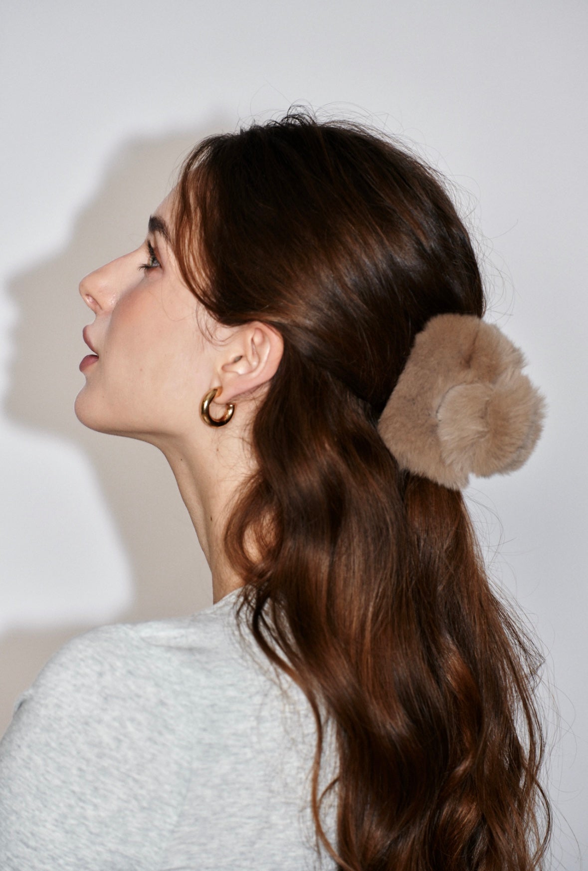 Fur Touch Claw Clip - Half Hold