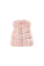 Blush Cropped Fox Vest
