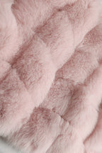 Blush Cropped Fox Vest