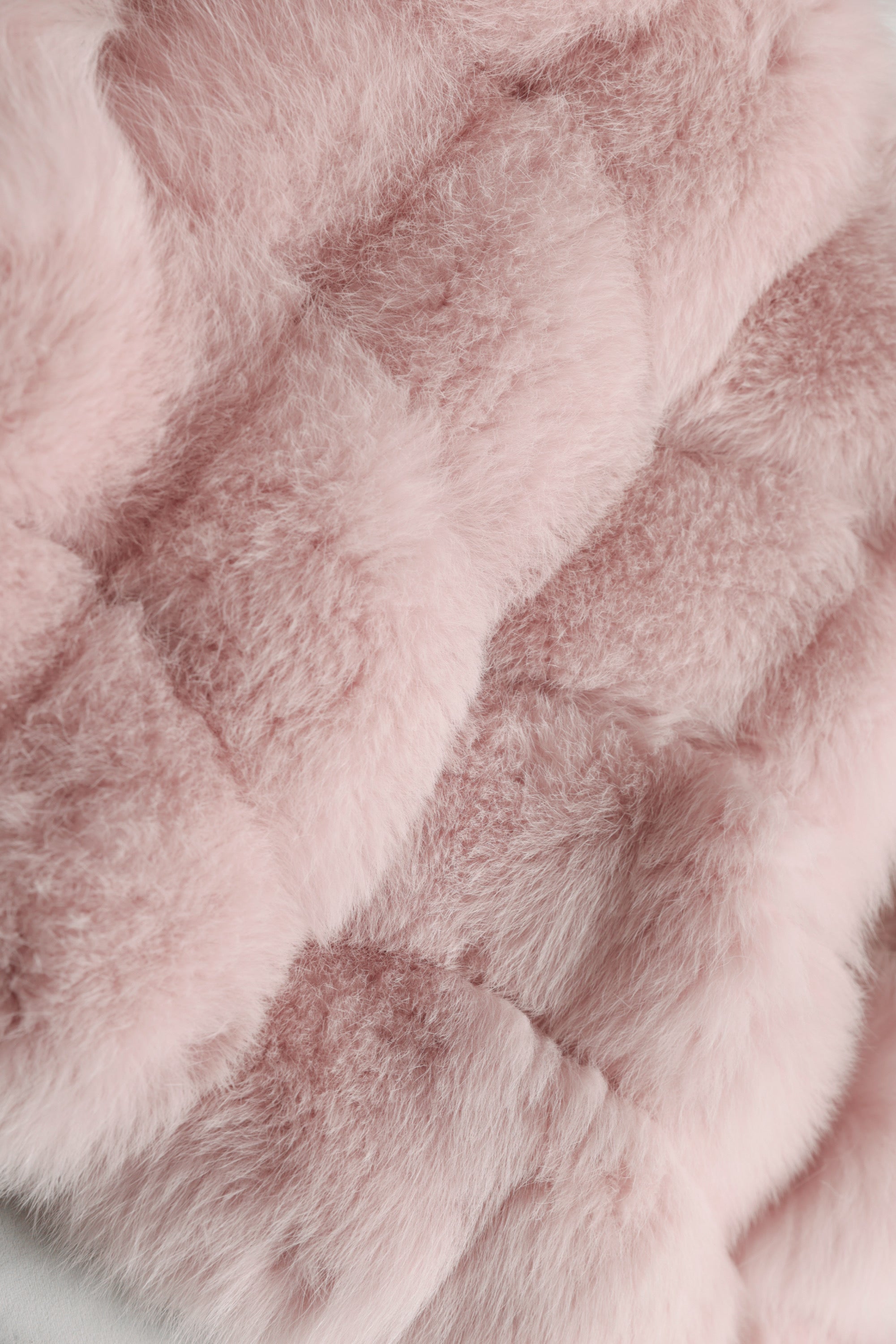 Blush Cropped Fox Vest