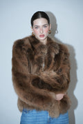 Chestnut Halo Fur Jacket