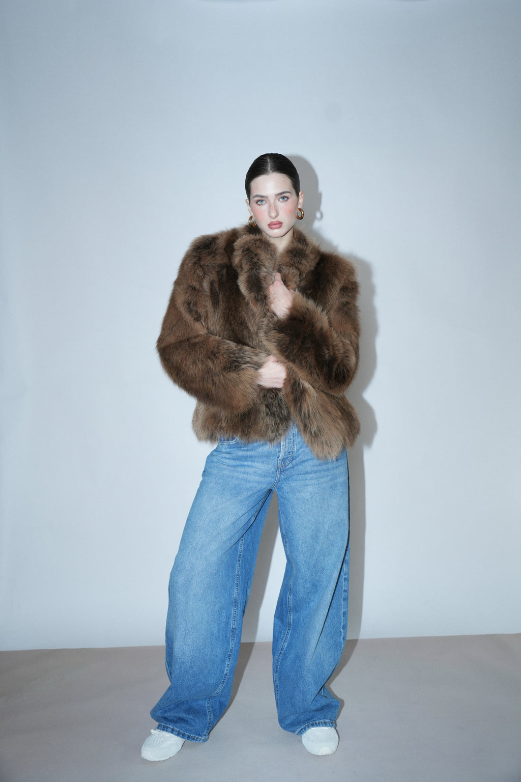 Chestnut Halo Fur Jacket