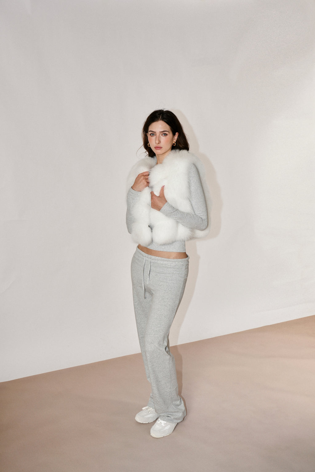 Cloud Cropped Fox Vest